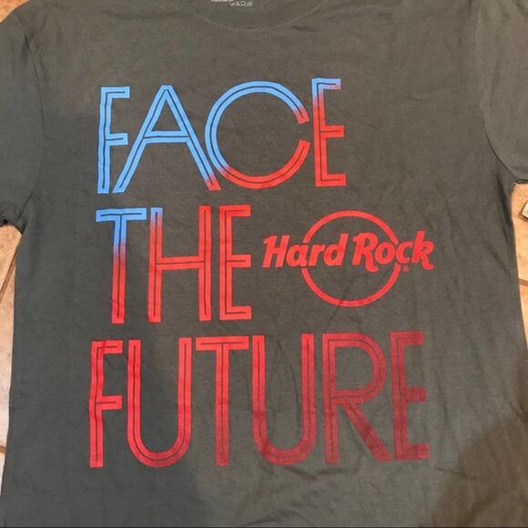 Hard Rock L NWT gray men t-shirt future new tee - Picture 3 of 11